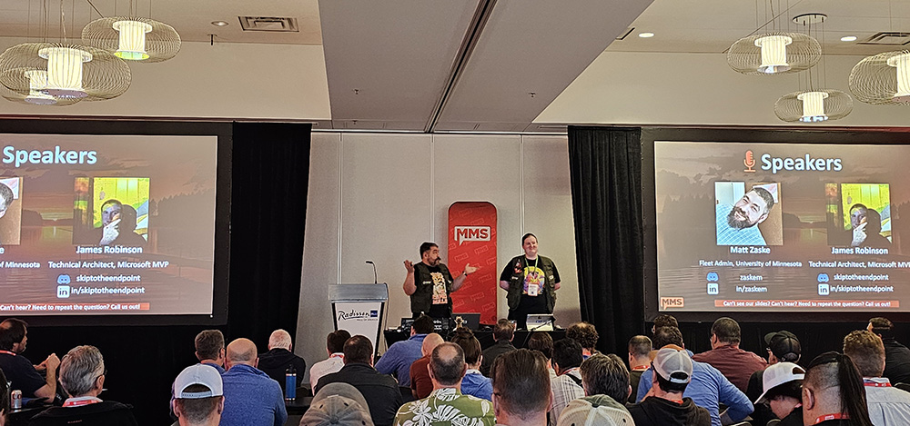 Matt and James doing an introduction for our session.